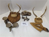 Deer Horns and Wood Art