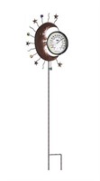 Moon and Stars Thermometer Stake - 46x1x12.5 in