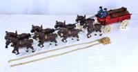 Cast Iron Horse Team w/Beer Wagon