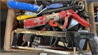 BX OF MISC TOOLS W/ GREASE GUN