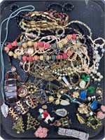 Tray Lot Of Costume Necklaces, Bracelets, Pendants
