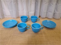 Fiestaware Collection Four Tea Cups, with Four