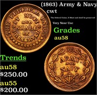 (1863) Army & Navy Civil War Token 1c Choice