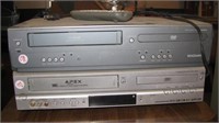 (2) DVD/VCR combos including Magnavox and Apex.