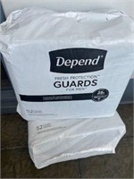 Mens Depend Guards-2 Pack of 52