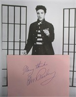 Elvis Presley Signed Photograph Book Page