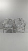 White Wicker Doll Chairs