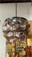 Natural Pink Abalone Shell Chandelier