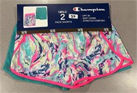 Champion 7/8 Girl's 2pk Shorts