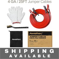 NEW Jumper Cables 4 Gauge 25' Battery for Car