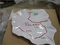 POLAND MAP PLATE