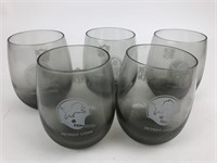 5 Tinted Glass Detroit Lions 4.5" Glasses