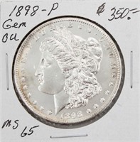 1898-P Morgan Silver Dollar Coin BU