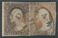 USA #10A PAIR USED FINE