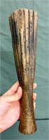 (A) Polynesian Carved Wood Tapa Beater 11.5"