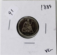 1889 SEATED DIME   VG