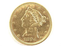1894 $5 Gold Half Eagle