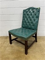 Chippendale Vinyl Upholstered Side Chair