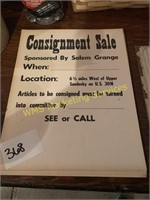 Salem Grange Consignment Sale Posters