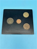 Rare Coins Set In Display