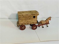 Cast Iron Horse And Wagon Advertising Brooke