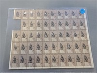 Nearly complete sheet of "Leif Erikson" 6 cent s