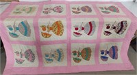 Pink Umbrella Ladies Quilt