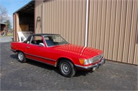 1973 Red Mercedes Convertible