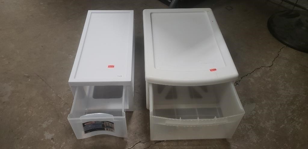 (2) Plastic Storage Containers