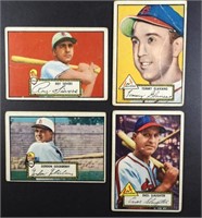 (4) 1952 TOPPS BASEBALL CARDS #46, #56