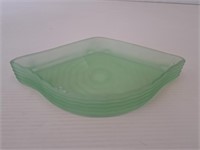 ART DECO FROSTED URANIUM GLASS A/F