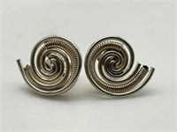 Sterling Silver Atomic MCM Style Earrings