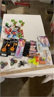 Glow sticks, Halloween decor, figit toys, various