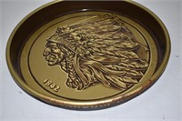 Vintage Iroquois Indian Head Beer & Ale Tray