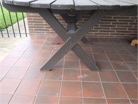 Wood  Brown Patio Table