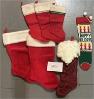 Mixed lot of (7) Christmas stockings
