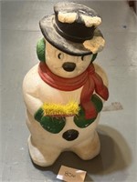 Vintage 30" high Snowman Plastic Blow Mold