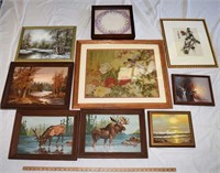 LOT - FRAMED ART, PAINTINGS, PRINTS, ETC,.