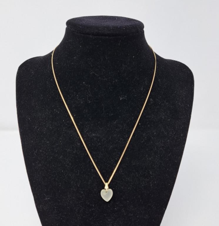 10K necklace with unmarked pendant