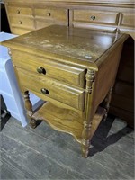 Small nightstand with two drawers