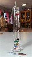 Galileo Glass Liquid Thermometer with