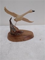 Wildlife wood sculpture