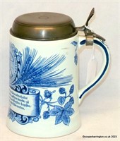 Delft Faience Beer Stein "Purity Law for Beer"