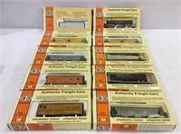 Lot of 10 Con-Cor Aucthentic Freight Cars in