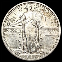 1917 T1 Standing Liberty Quarter CHOICE AU