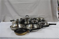 Pots & Pans, 10.5, 9.75 & 8.5" fry pans,