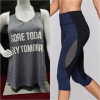 Women’s Athletic 2pc Tank Top & Leggings Set Small