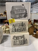 3 DEPARTMENT 56 HOUSES
