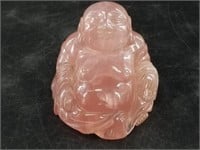Rose quartz carving of Buddha 3" tall