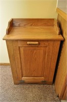 Wooden Trash Bin w/Pull out Drawer